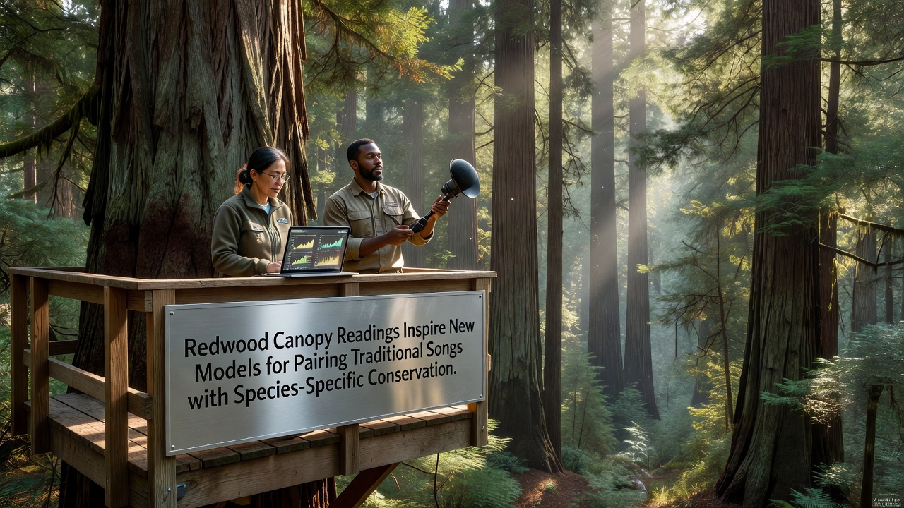 Close-up of traditional instruments and conservation monitoring equipment used in canopy studies